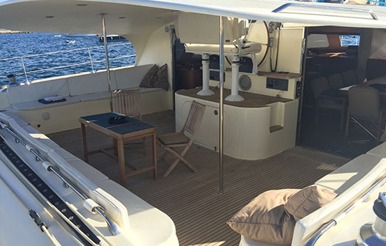 Seven cabins catamaran rental in Ibiza