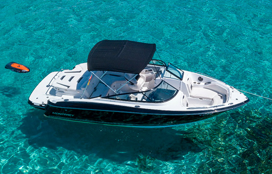 Ibiza motor boat charter Monterey 244