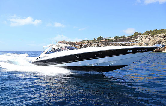 Ibiza motor boat charter Sunseeker Superhawk 48