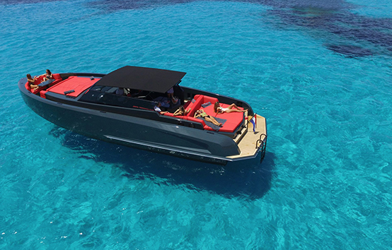 Ibiza motor boat charter Vanquish 48