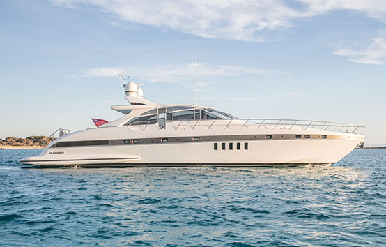 Ibiza Yacht Charter Mangusta 80
