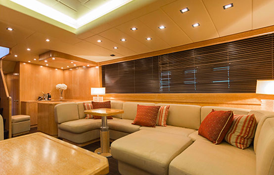 Ibiza Yacht Charter Mangusta 80 Interior