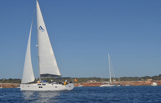 Ibiza sailboat charter Hanse 505