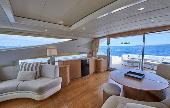 ibiza yachts charter Alfamarine 78 interior