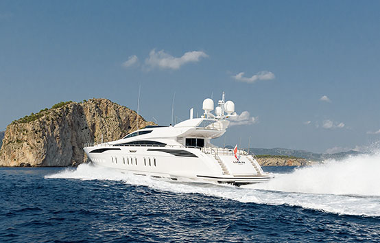 ibiza mega yacht charter Leopard 42m