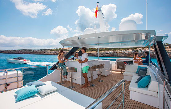 Ibiza yacht charter vanquish vq82