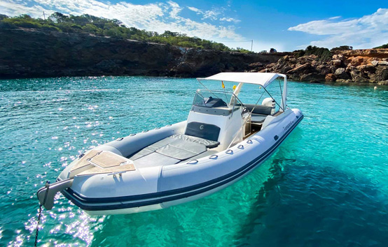 Ibiza rib boat rental Capelli tempest 800