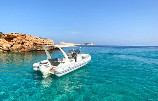 Ibiza rib boat rental Capelli tempest 800