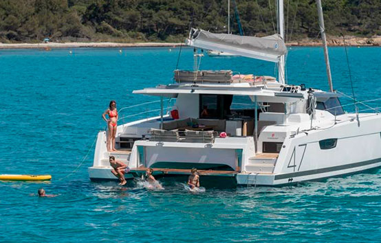Catamaran ibiza charter Fountaine pajot Saona 47