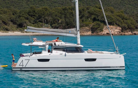 Catamaran ibiza charter Fountaine pajot Saona 47