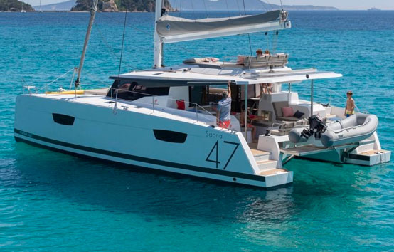 Catamaran ibiza charter Fountaine pajot Saona 47