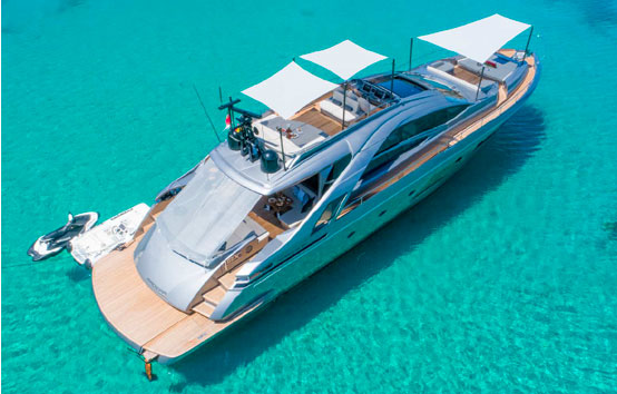 Ibiza yacht charter Pershing 8X