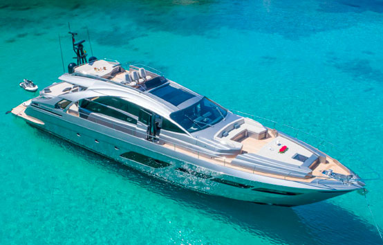 Ibiza yacht charter Pershing 8X