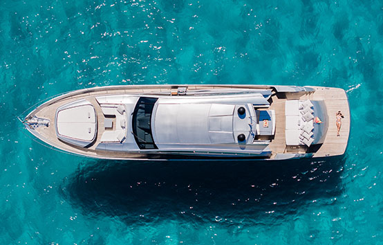 Yacht charter in Ibiza Pershing 80
